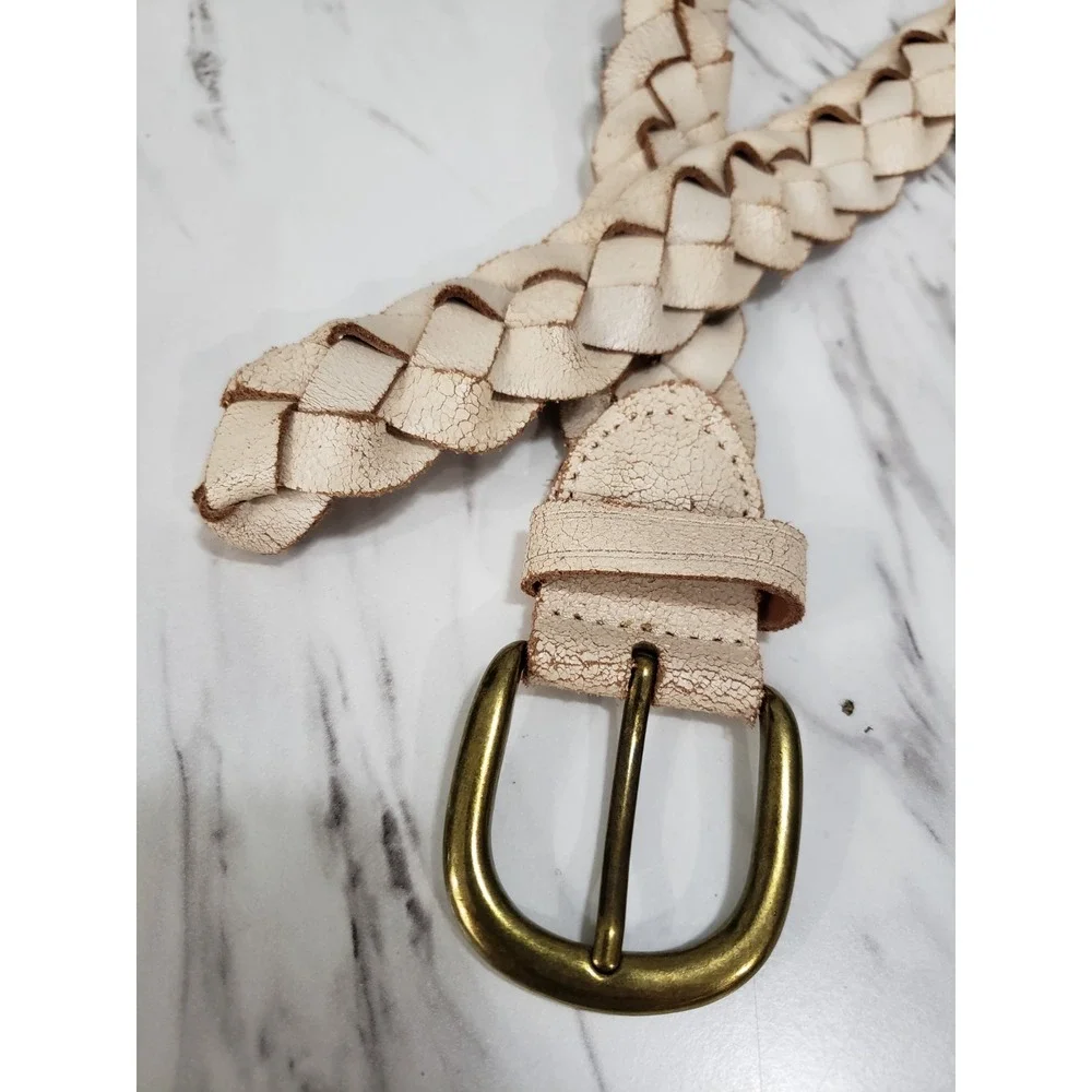 NEW SMALL‎ - American Eagle DISTRESSED Belt Leather Braided Boho Hippie Indie
